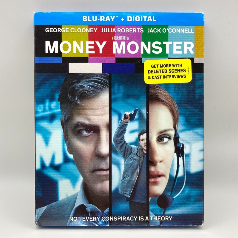 Money Monster Blu Ray Digital Movie George Clooney Julia Roberts Jodie Foster